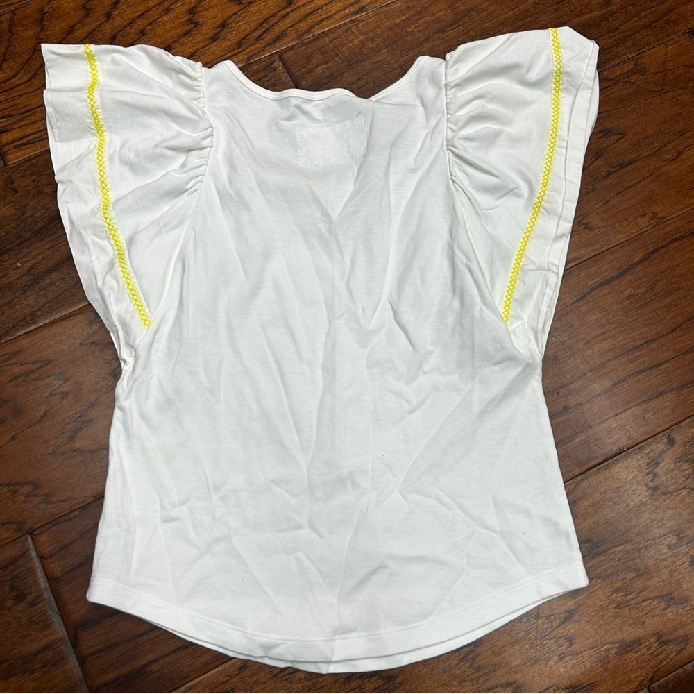 Maeve White Top with Yellow Accents - Picture 2 of 5